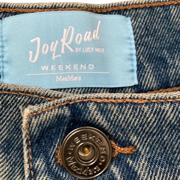Weekend Max Mara x Joy Road Lucy Hale Gatti high rise straight stud jeans NWOT - Picture 11 of 12